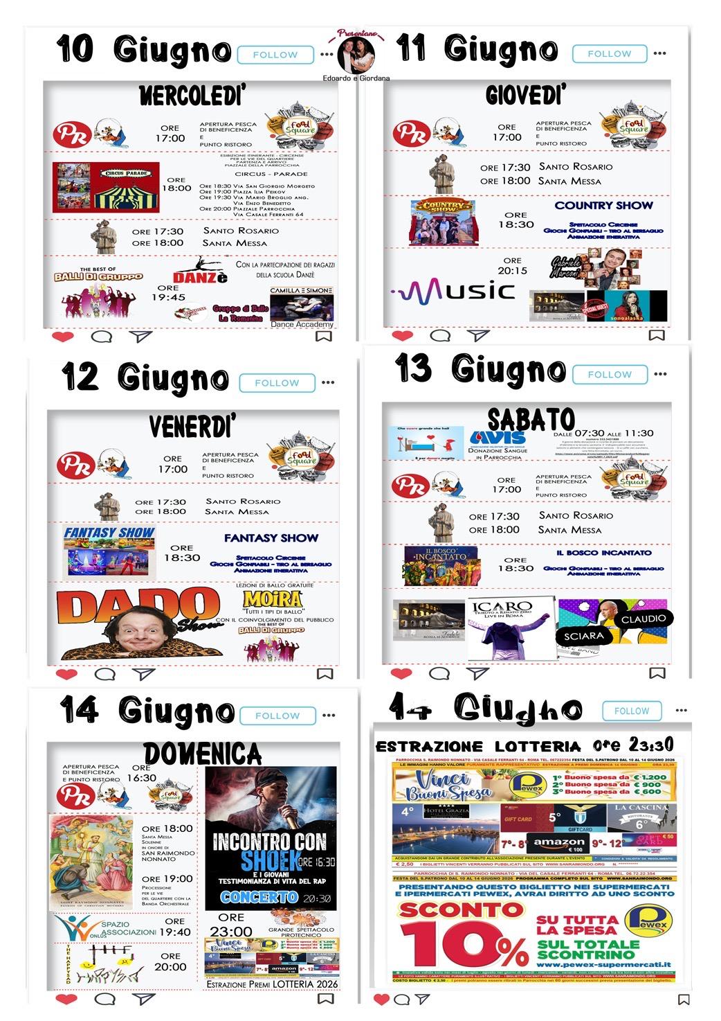 2 volantino festa programma retro